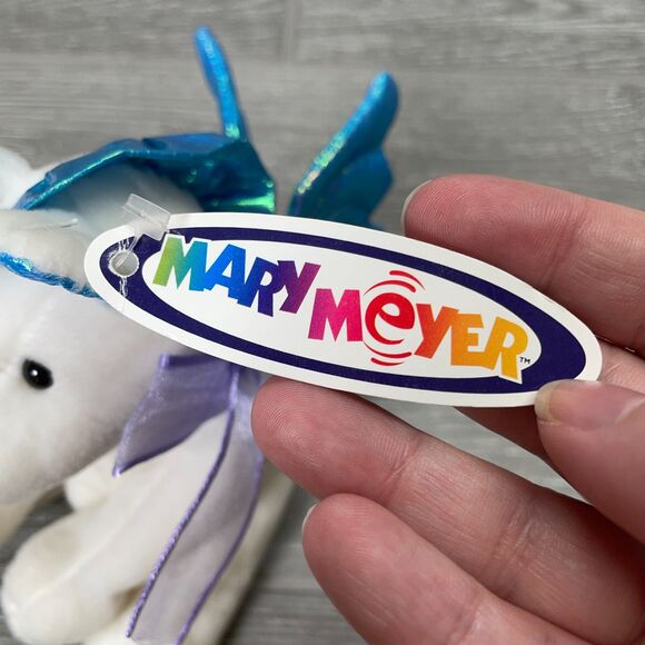 Vintage 2000 Mary Meyer White Pegasus Beanbag Plush Girl Scouts Flying Up New - Picture 9 of 12